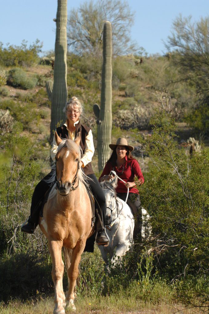  “Trail riding with Tina Giordano, Parelli 4-star Instructor.”